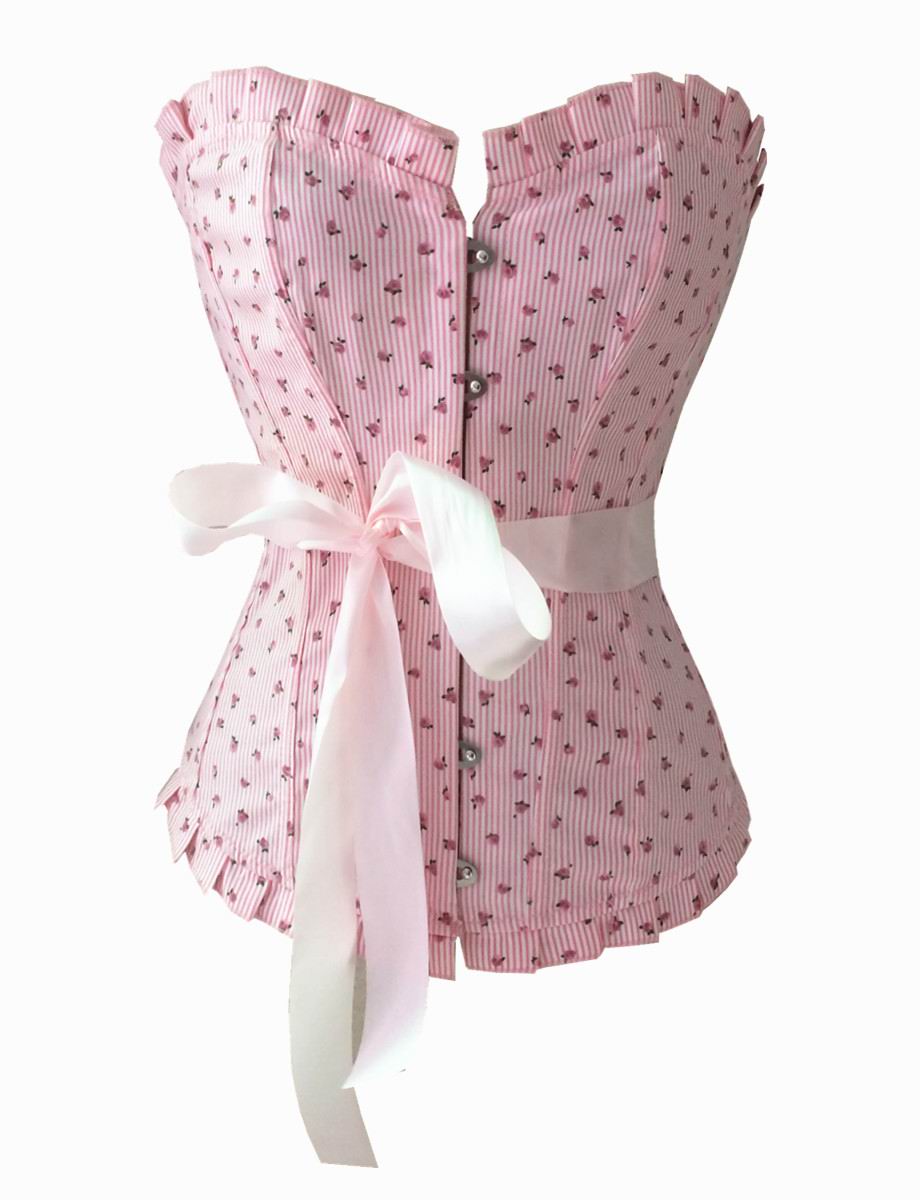 F3199   Pink Flower Corset